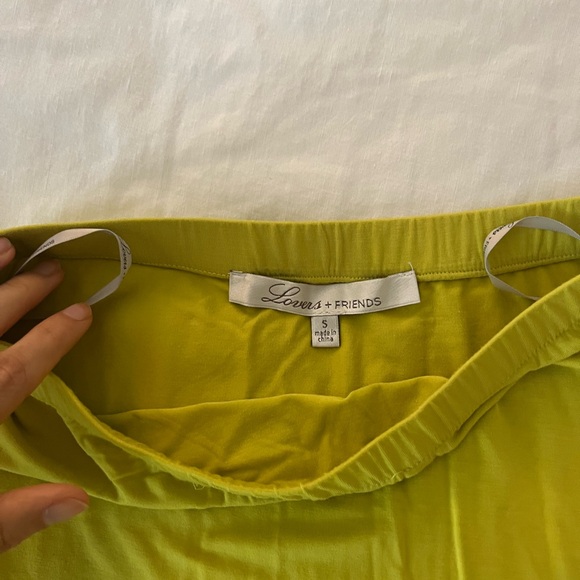 Lovers and Friends Midi skirt with slit lime green size Small - Picture 6 of 6